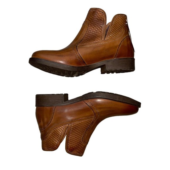 NIB Sz 7 Roan by Bed Stu Gossip Tan Napa Leather Brown Ankle Boots - Picture 3 of 6